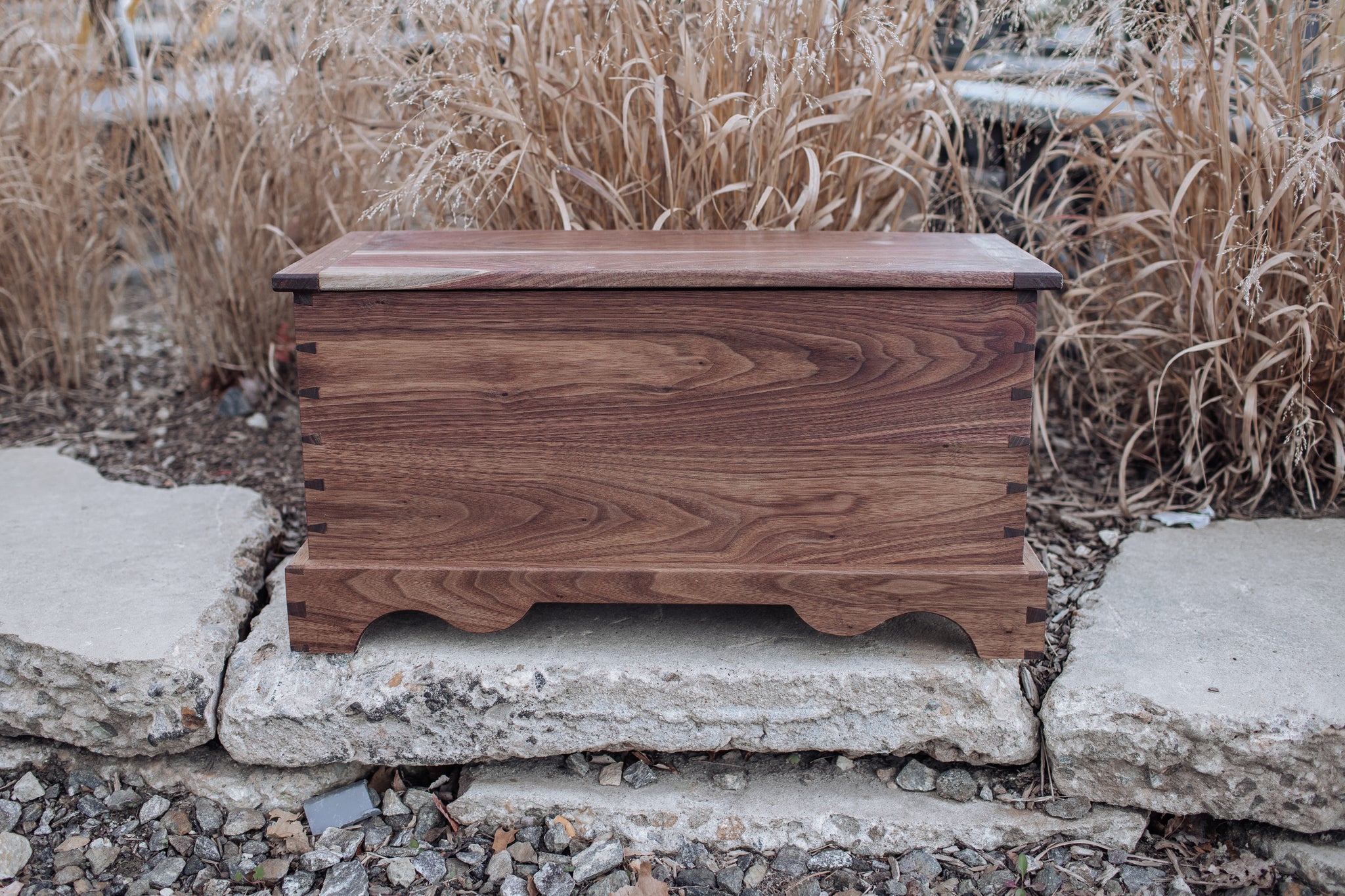 Walnut discount blanket box