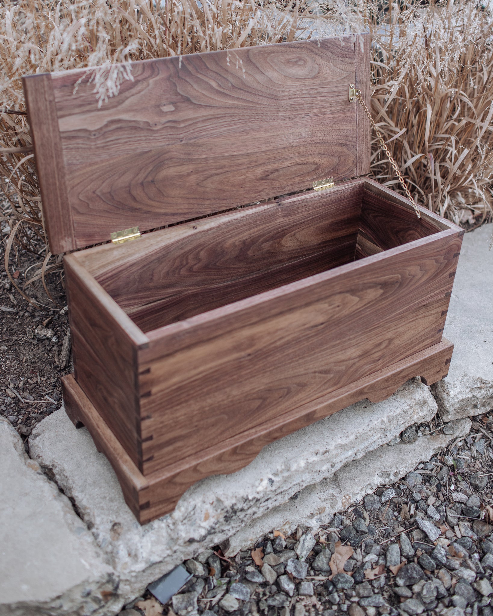 Walnut Mini Blanket Chest – Heritage Handcrafted Furniture